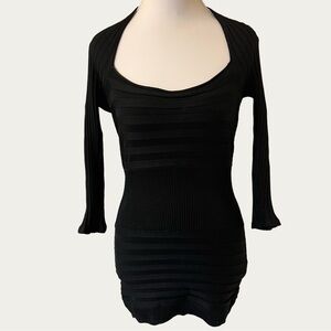 Wayne Rogers Vintage Black Ribbed Silk‎ Blend Top Size S